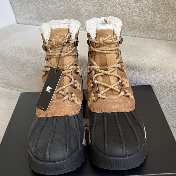 NWT/NIB Sorel Men's Tan and Black Waterproof Boots - Picture 2 of 6